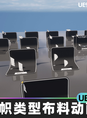 FLAGS Types Cloth Animations 25 Types旗帜5.03虚幻5.3彩旗UE5