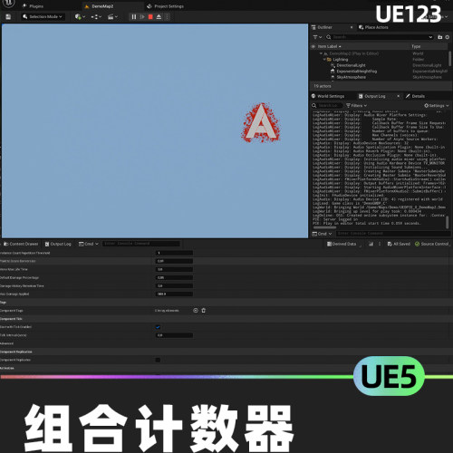 Combo Meter组合计数器量表虚幻代码插件UE5重复排名肌理设计素材