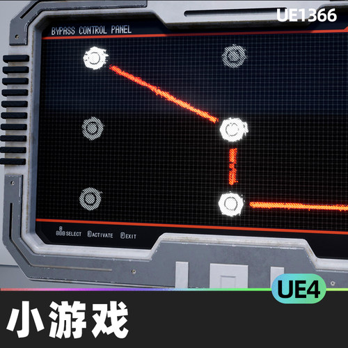 Mini Games 3小游戏科幻蓝图隧道船体动作思维逻辑电源开关UE4 UE