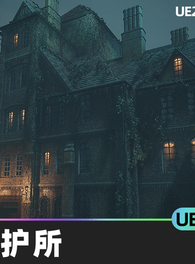 Asylum庇护所5.0虚幻引擎UE5人工智能创造环境恐怖道具演示场景