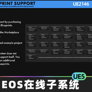 EOS Online Subsystem EOS在线子系统5.1虚幻UE5代码插件语音聊天