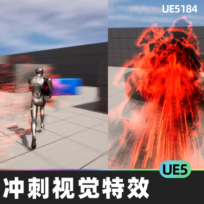 Advanced Dash VFX Pack冲刺视觉特效5.0-5.2虚幻引擎UE5技能图标