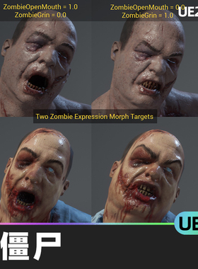 Fat Zombies胖僵尸5.0虚幻UE5低聚亡灵幻想可怕地穴行尸走肉丧尸