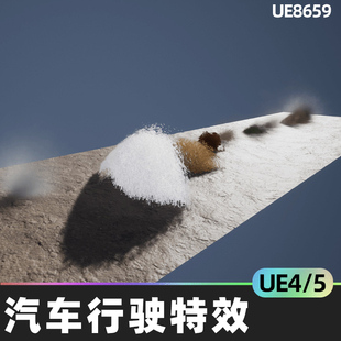 5.4虚幻UE5粒子系统烟雾特效 FX汽车车辆行驶特效4.27 kick