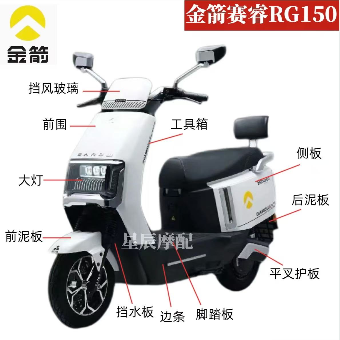 金箭赛睿RG150电动车原厂外壳