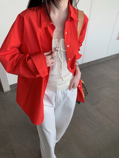 TABLE韩版松弛时尚休闲长袖外套防晒宽松百搭叠穿上衣衬衫 51099