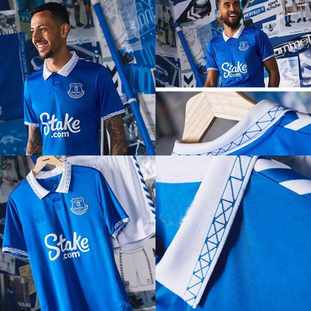 埃弗顿主场足球服球衣加大肥2023-24 everton home jersey shirt
