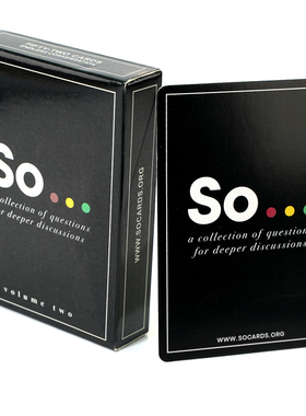 英文So Cards Conversation Starter 开始家庭对话游戏桌游卡牌