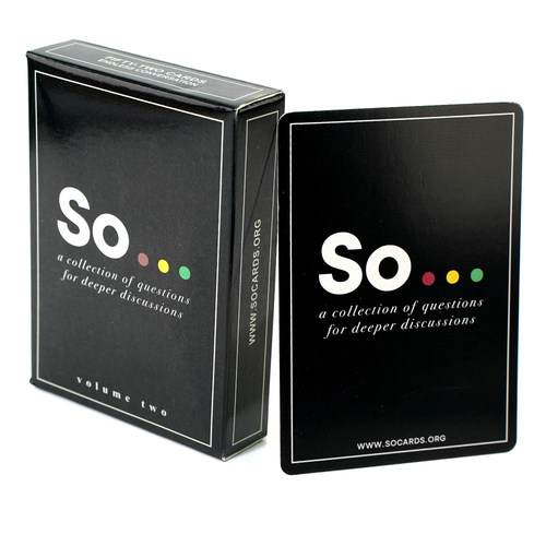 英文So Cards Conversation Starter 开始家庭对话游戏桌游卡牌
