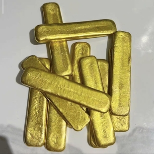 矿石金金条原材料纯黄金色火烧不变色融化打首饰内外一色纯黄金色