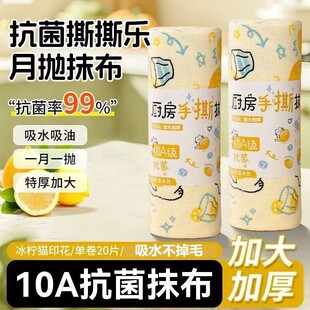 10A抗菌月抛抹布加大加厚不沾油厨房专用洗碗清洁布周抛小毛巾SJ