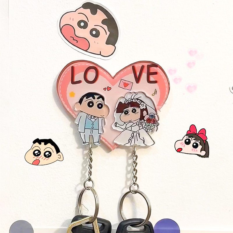 蜡笔小新钥匙扣情侣小挂件一对创意个性礼物挂墙2025年新款