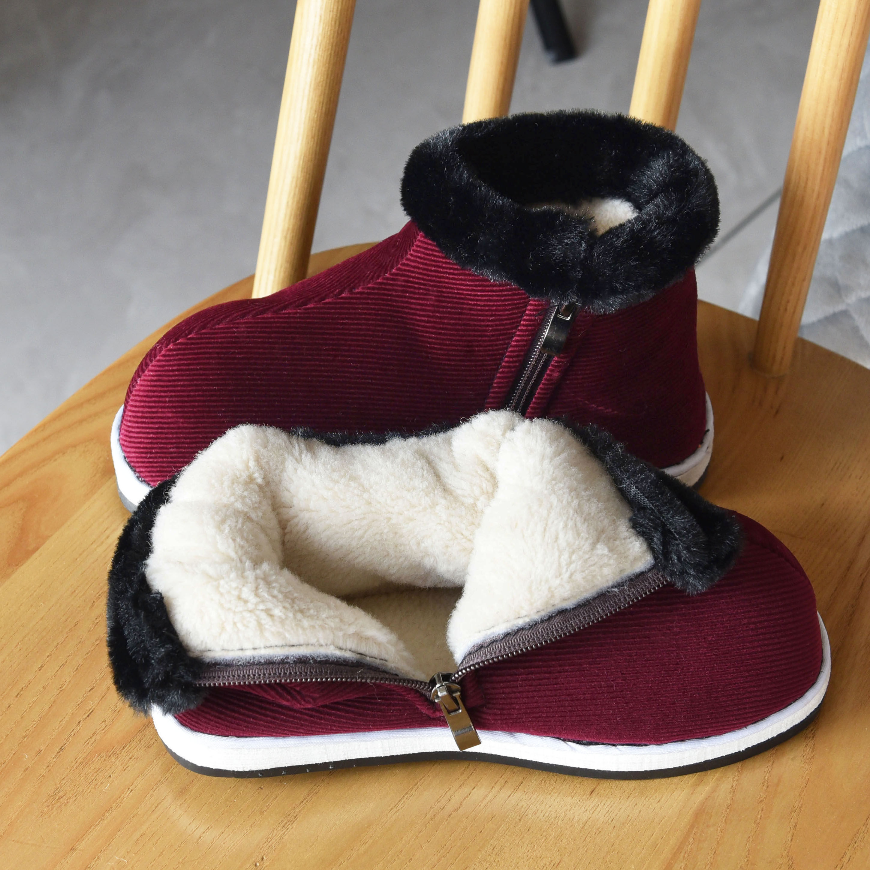 冬季女士千层底纯手工棉鞋高帮拉链加绒防滑保暖厚布鞋男中老年妈,女鞋,传统布鞋,淘宝优惠券,粉丝福利购,淘宝优惠卷