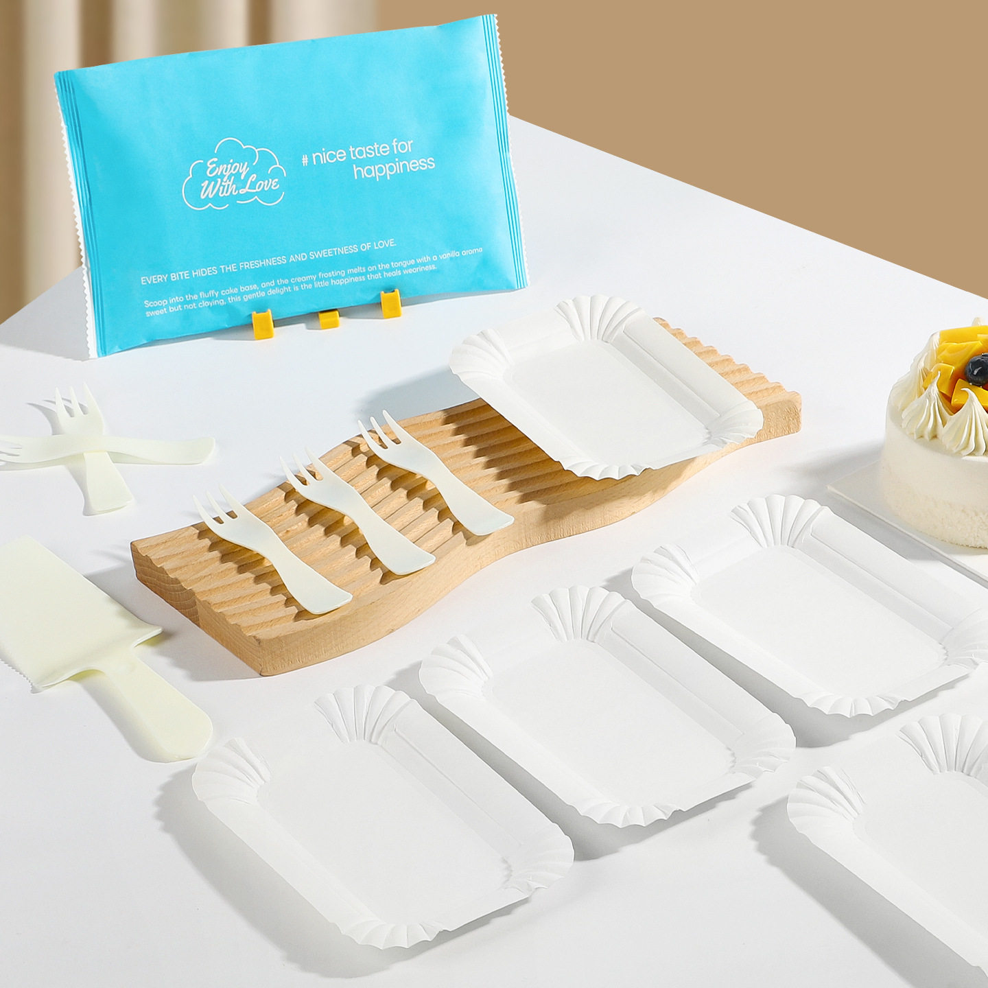 生日蛋糕纸盘刀叉碟子一次性蛋糕餐具餐盘套装5人份盘叉组合商用,厨房/烹饪用具,点心包装盒/包装袋,淘宝优惠券,粉丝福利购,淘宝优惠卷