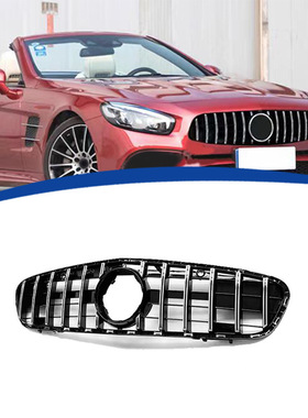 适用于2017-2020款奔驰SL R231 改装GT中网 进气格栅 面罩