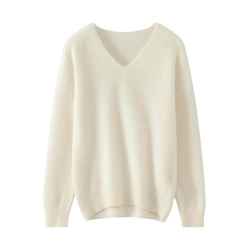 V领小山羊绒衫简单打底毛衣