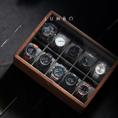 良白时光手表盒黑胡桃木原创设计