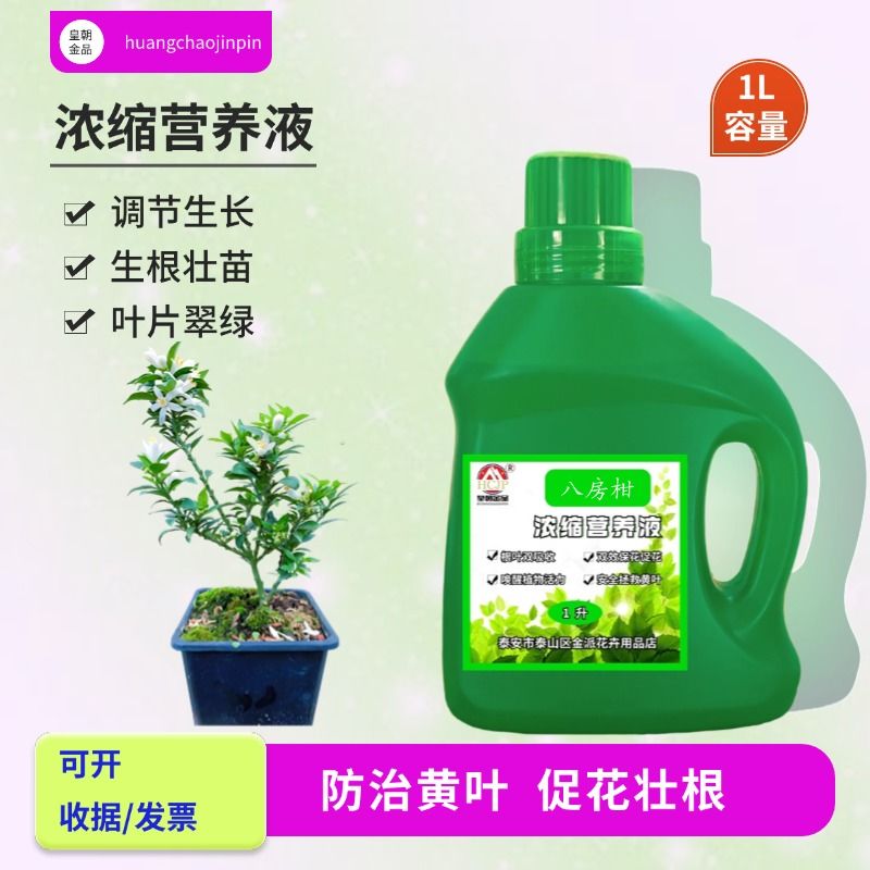 八房柑盆栽高浓缩营养液室内庭院金柑树盆景通用氮磷钾水溶养花肥