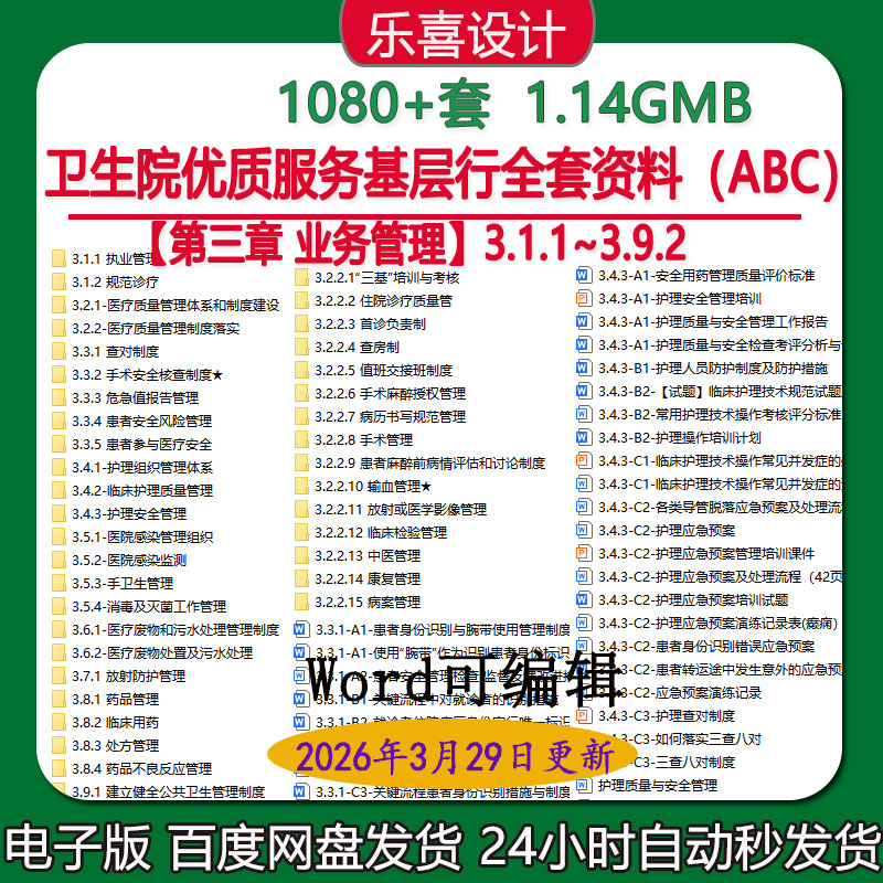 卫生院优质服务基层行ABC第三章业务管理3.1.1 执业管理3.9.2资料