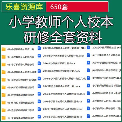 小学语文数学英语美术教师个人校本研修总结报告计划方案课题研究