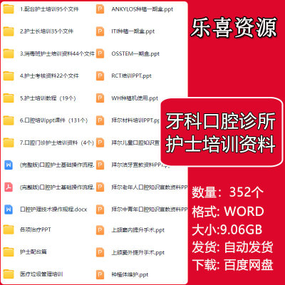口腔诊所配台护士培训ppt护士长考核口腔知识培训及四手操作流程