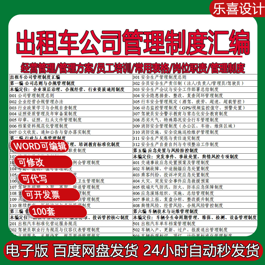 出租车公司驾驶员职业行为规范仪容仪表安全生产消防安全管理制度图片