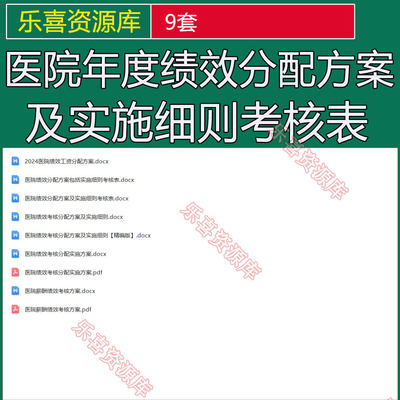 医院年度绩效分配方案及实施细则二次考核与分配科室成本效益核算