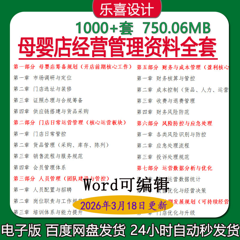 母婴店开店筹备规划供应链搭建货品采购门店管控节日节点营销方案
