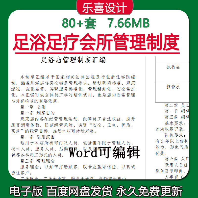足浴足疗店管理制度汇编员工招聘入职管理及薪酬福利管理资料代写
