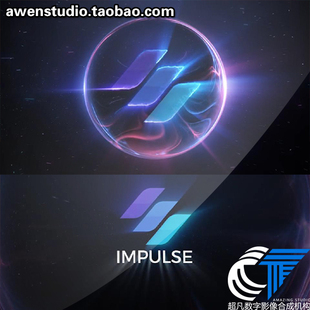 科幻未来科技宇宙能量波动球形状logo演绎标志片头动画AE模板