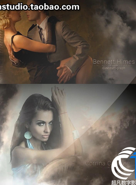 电影感极强的浪漫灰色云层照片视频展示图片幻灯片头AE模板