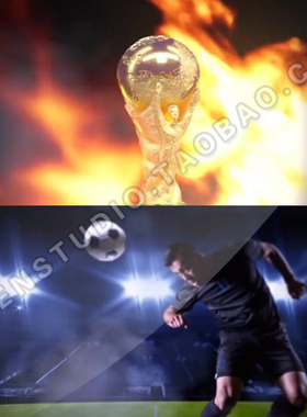 体育运动栏目包装世界杯2018足球篮球比赛大力神杯片头动画AE模板