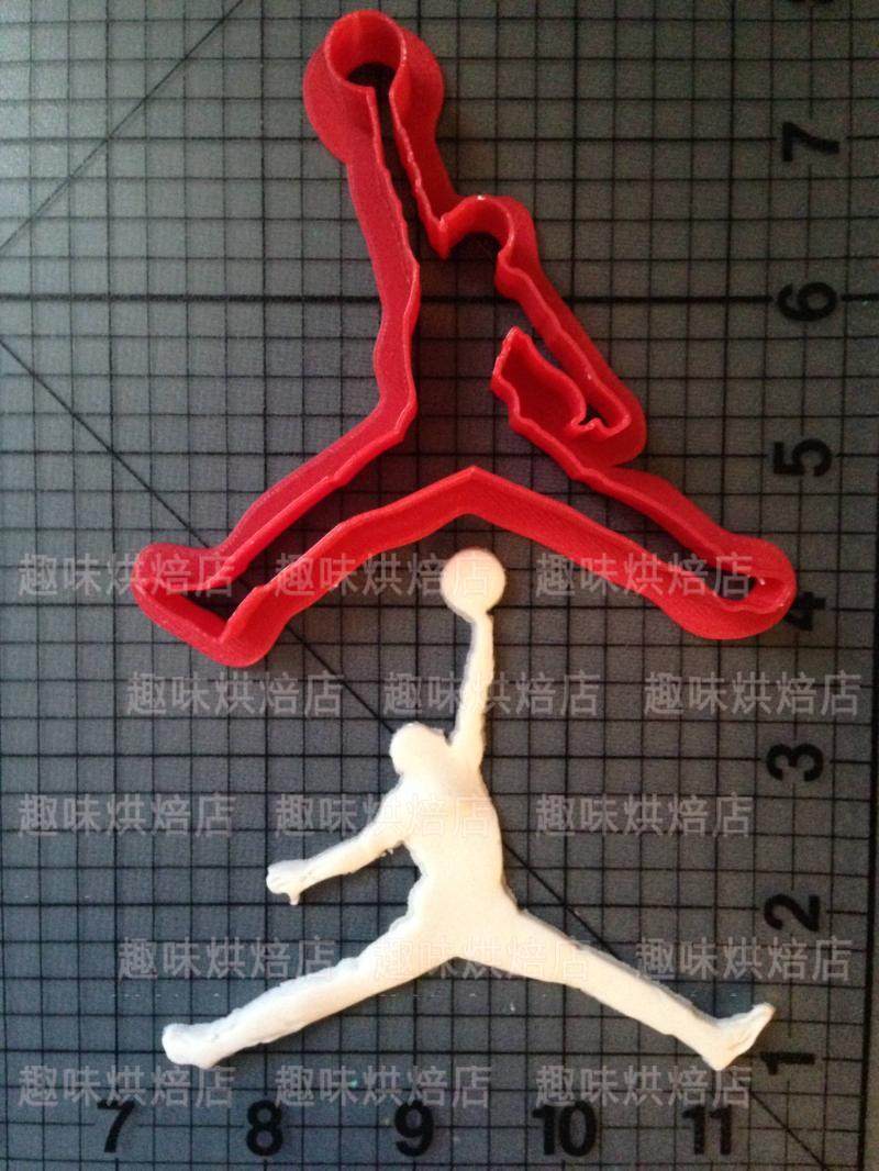 乔丹运动标志 篮球鞋logo 3D打印饼干模翻糖工具手工馒头烘焙磨具