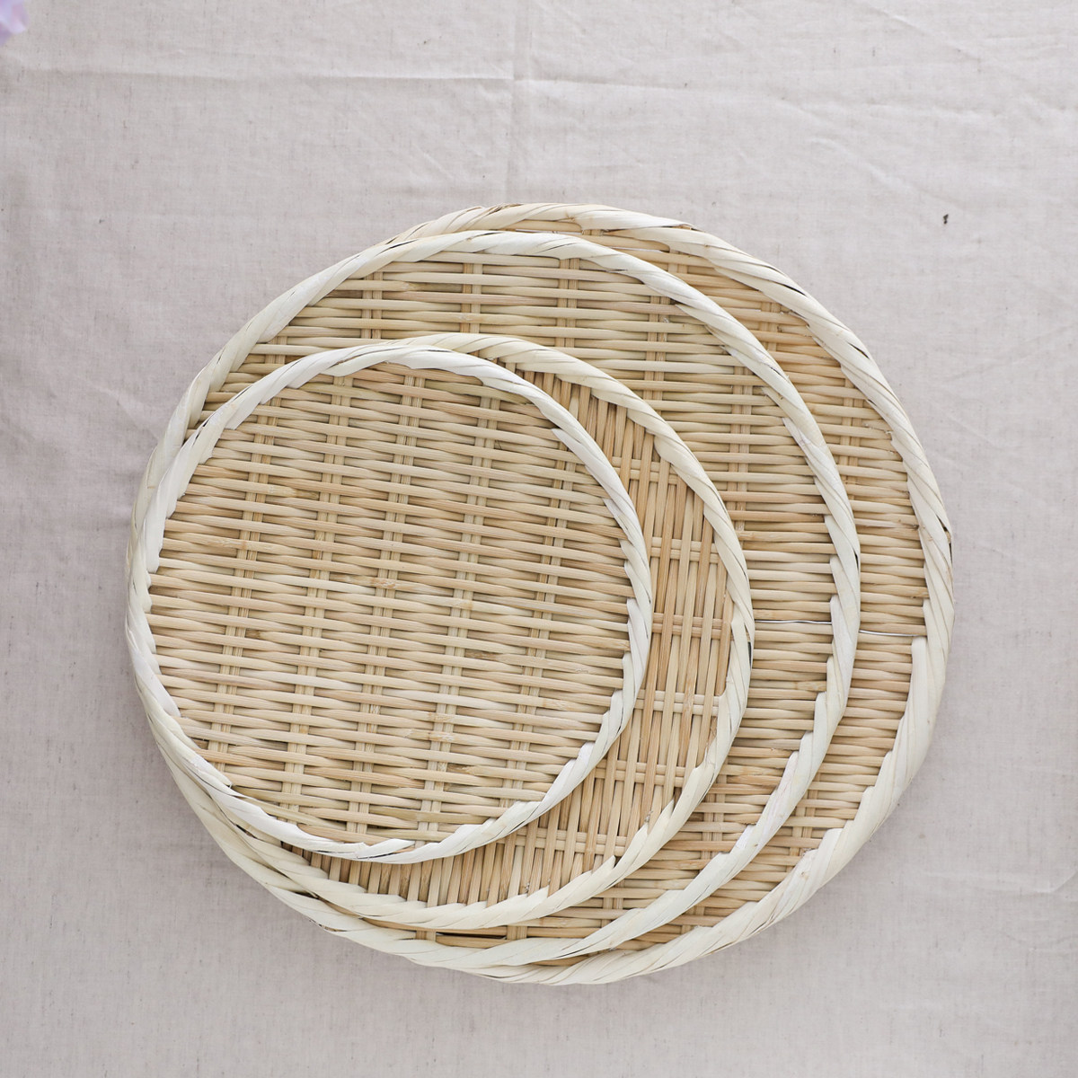 竹编盘沥水盘厨房用品
