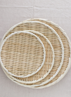 竹编盘沥水盘厨房用品