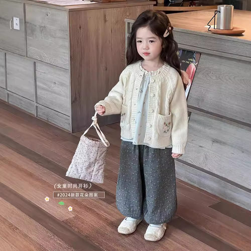 女童法式甜美套装2025秋装新款
