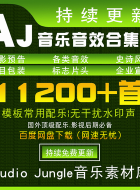 AE模板背景音乐音乐宣传片史诗AJ配乐片头音效AJ音频AudioJungle