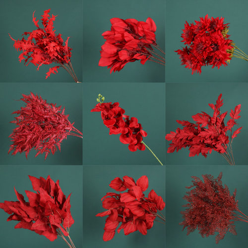 拱门婚礼堂装饰布置红色系绢花