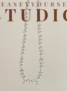 「白羽项链」原创设计白水透透珠珠925银春夏百搭项链