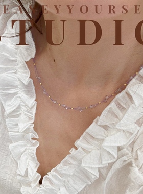 「繁星」夏苒原创法式精致欧美夏季爆款百搭紫色项链