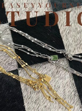 夏苒XIARAN「涟漪」悦己法式时尚百搭链条素款金色简约流苏款手链