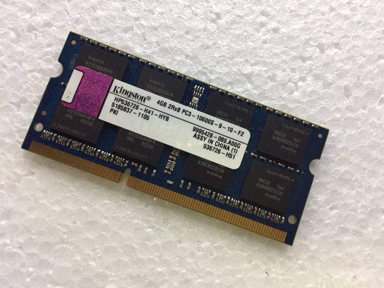金士顿 ddr3 1333 4g 2r*8 pc3-10600s 笔记本内存