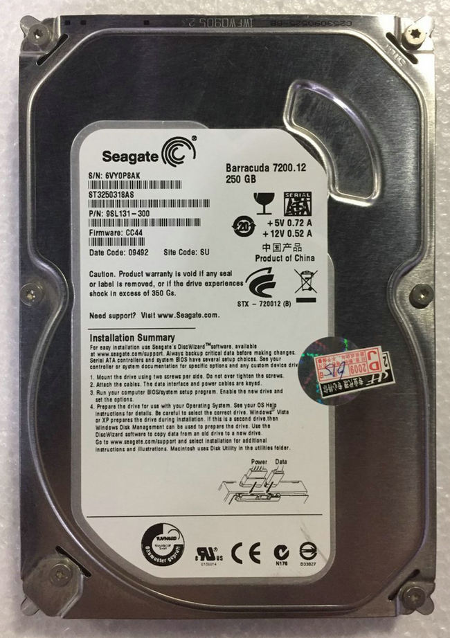 Seagate/Ï£½Ý ST3250318AS 250G ̨ʽ»úÓ²ÅÌ 7200ת 8M SATA2´®¿Ú