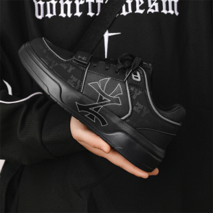 MY洋基队鞋男鞋2025新款正品莆田小黑鞋情侣老爹运动休闲百搭板鞋