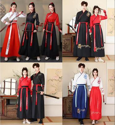 骁的舞蹈服装武侠风汉女合唱表班中国古打鼓男团扇子舞演出雪龙吟