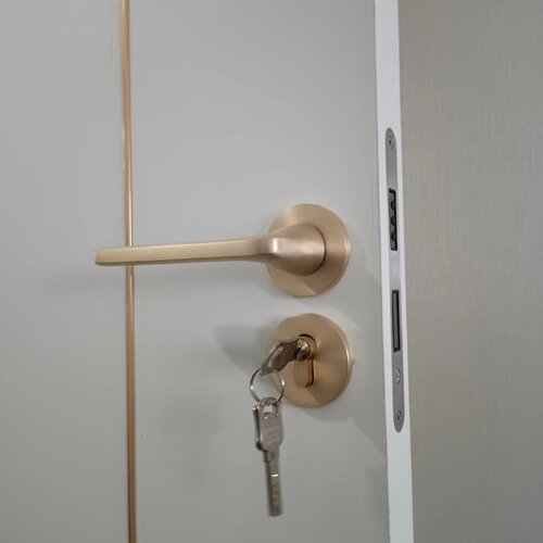 欧派木门配套金色锁具
