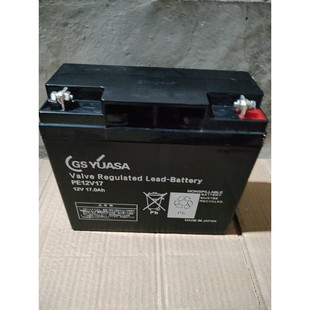 GS YUASA蓄电池PE12V17 12V17.0AH铅酸免维护应急电源蓄电池