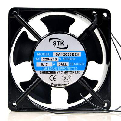 全新STK SA12038B2H/S2H 12025 DC220V 8025机柜9225散热风扇8038