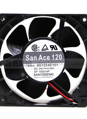 原装三洋SANYO风扇 9G1224E101 DC24V 0.34A 12038 轴流风机