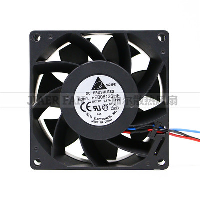 台达FFB0812SHE/EHE/VHE 12V 0.87A 1.35A 0.57A 8038 8CM 风扇